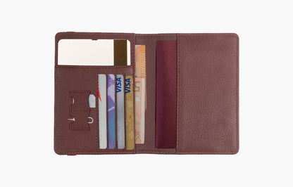 Leather Travel Passport Wallet, Credit Card Holder, Currency Separator, Organizer Wallet For Men