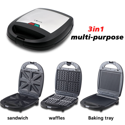 Haeger 3 In 1 Breakfast Makers,Grill Sandwich Makers,Waffle Makers