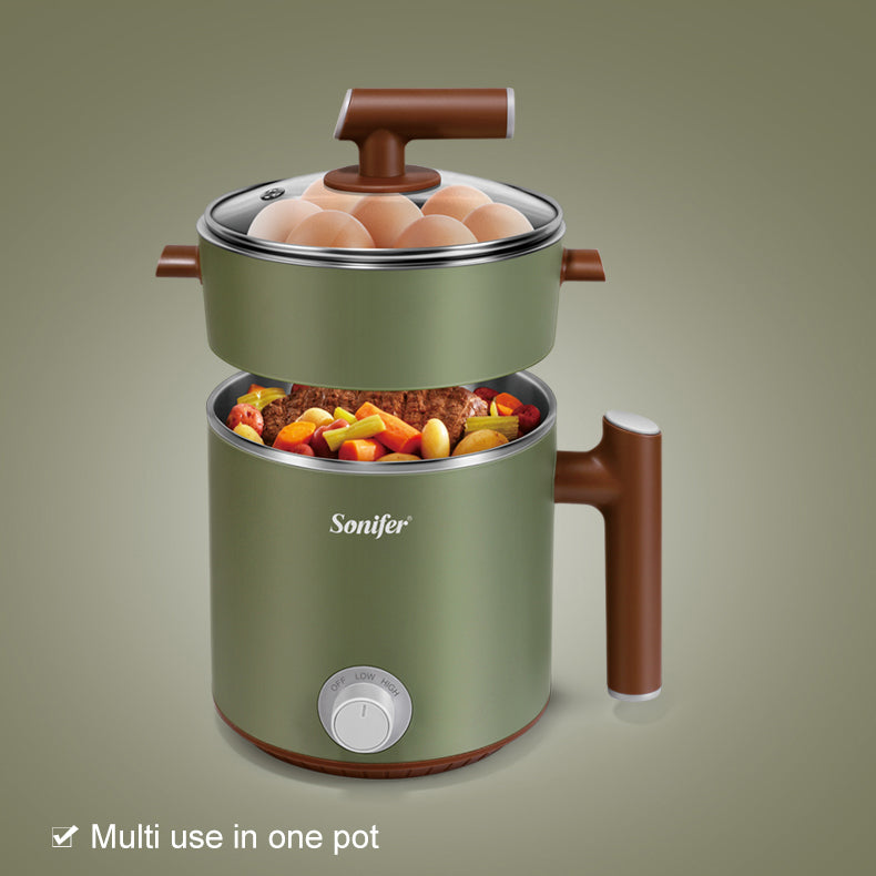 Sonifer Electric Cooker SF-1505 Mini Kitchen Appliances 1.2L Stainless Steel Cooker