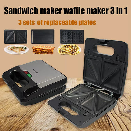 Sokany 3 In 1 Electric Sandwich Maker Waffle Maker Breakfast Machine Kj303