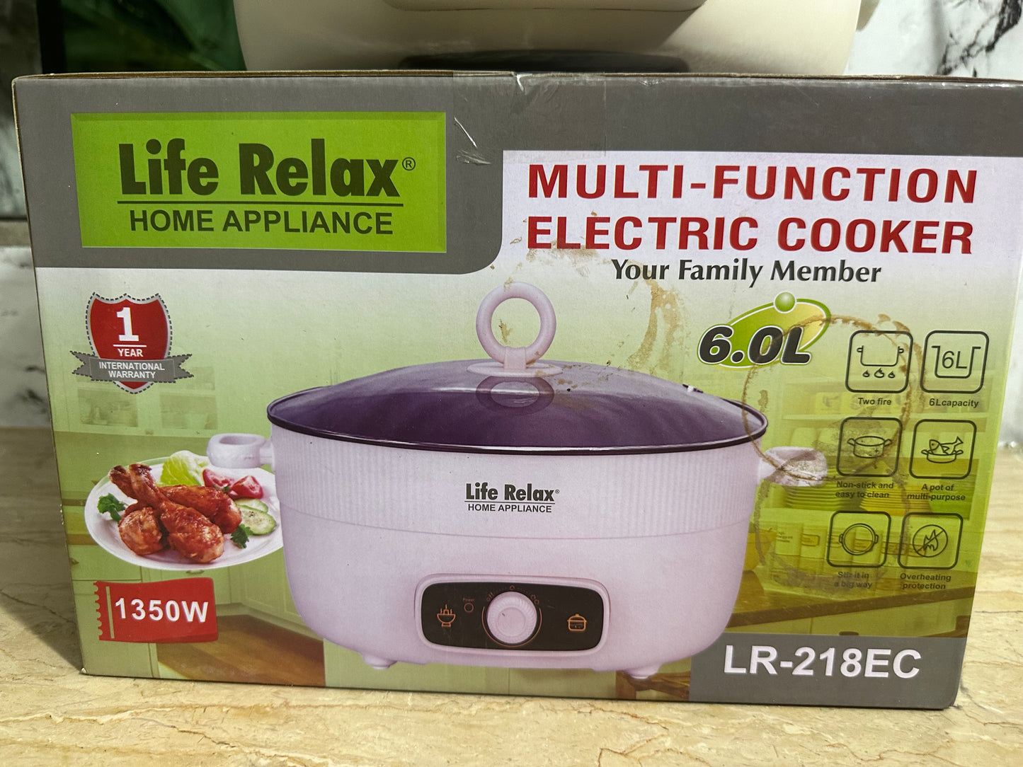 Imported German All In One Electric Multi-Function Cooker 6 Liter ( LR-218EC )