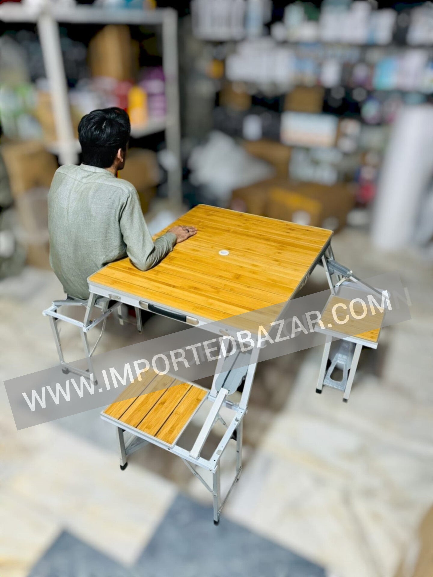 German Aluminium Foldable Picnic Table With 4 Chairs