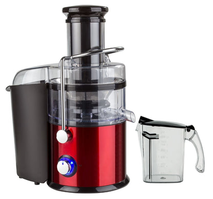 Geepas GJE5437 Centrifugal Juicer | 800W Juicer Machine | Juice Extractor With 75MM Wide Mouth For Whole Fruit And Vegetable | 2 Speed, Stainless Steel Body, Non-Slip Feet | 2 Year Warranty