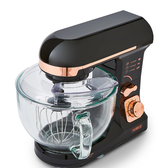 Original Tower Cavaletto 1000W Stand Mixer with 5L Glass Bowl - Midnight Blue