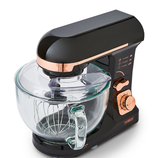 Original Tower Cavaletto 1000W Stand Mixer with 5L Glass Bowl - Midnight Blue