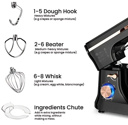 RAF Stand Mixer 3×1, Black, 1800 WATT, 12 Liter, Model R.6673