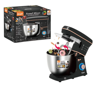 RAF Stand Mixer 3×1, Black, 1800 WATT, 12 Liter, Model R.6673