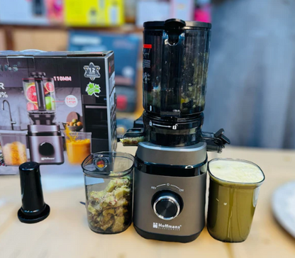 Hoffman 300W Cold Press Juicer for Whole Vegetables and Fruits, Slow Masticating juicer | Juice Extractor Machine | HM-640