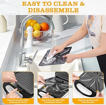 Professional 3-in-1 Electric Sandwich Maker | Grill, Panini & Waffle Maker Pakistan