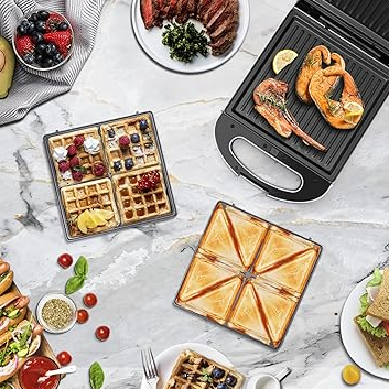 Professional 3-in-1 Electric Sandwich Maker | Grill, Panini & Waffle Maker Pakistan