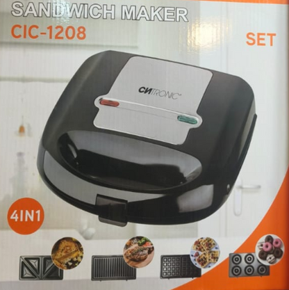 Imported Multi-Function 4 in 1 Sandwich Maker – Toast, Grill , Waffle Machine & Donut Maker