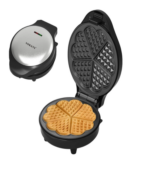 Sokany New Design Heart Shaped Mini Electric Family Egg Waffle Breakfast Maker SK-BBQ-838