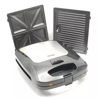 Professional 2 in 1 Multi Plates 4 Slices Electric Breakfast Panini Grill Sandwich Maker