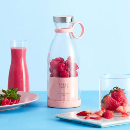 Imported Mini Bottle Blender Portable Electric Juicer 6 Blades Smoothie Maker 40W USB Rechargeable Fruit Mixer Fresh Squeezer Machine