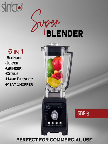 Sinbo SPB-2 Commercial Heavy Duty Blender For Smoothies