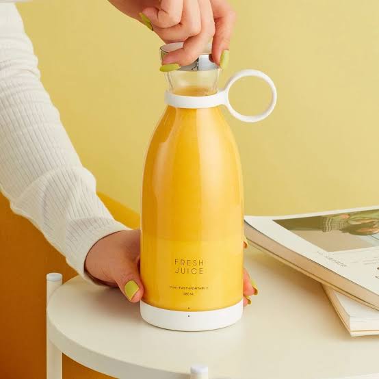 Imported Mini Bottle Blender Portable Electric Juicer 6 Blades Smoothie Maker 40W USB Rechargeable Fruit Mixer Fresh Squeezer Machine
