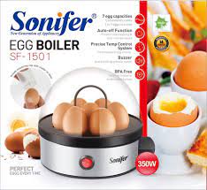 Multifunctional Sonifer SF1501 Electric Egg Boiler Cooker 7 Eggs Steamer Poacher Kitchen Cooking Tool Egg Cooker Auto-off 350W