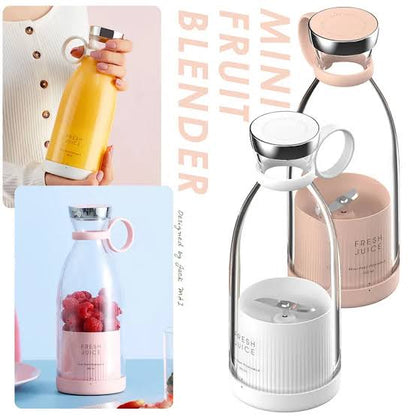 Imported Mini Bottle Blender Portable Electric Juicer 6 Blades Smoothie Maker 40W USB Rechargeable Fruit Mixer Fresh Squeezer Machine