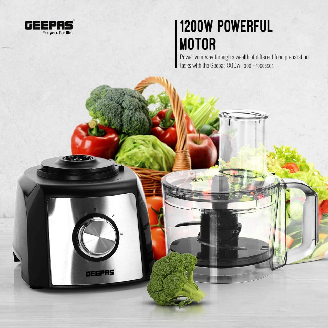 Geepas Multifunctional Chopper 1200W 1.2L GC5498