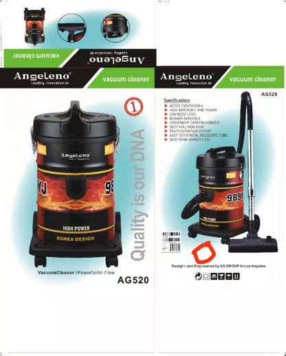 Angeleno AG 989YJ Drum Vacuum Cleaner High Power Korea Design 23 Liter