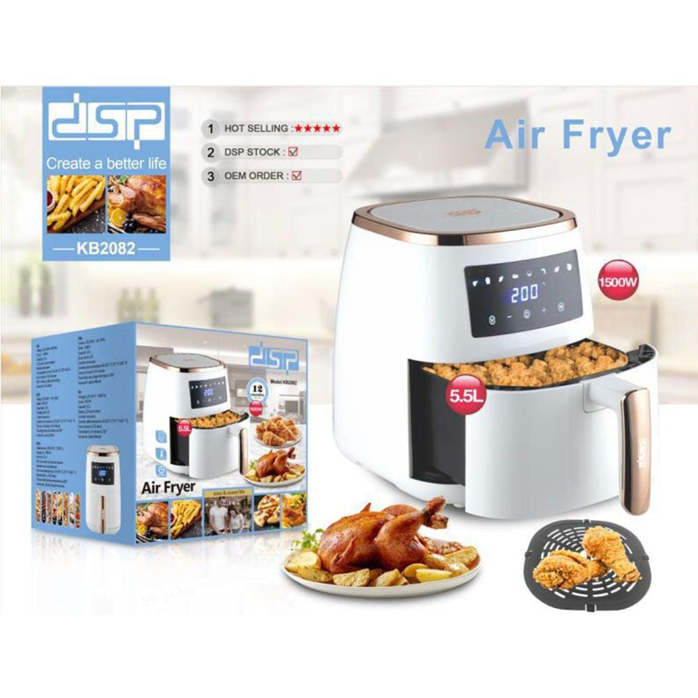 DSP KB2082 Digital Electric Air Fryer 5.5 Liter