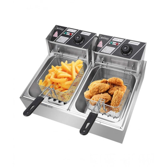 Hoffmans HM-88-2 Commercial 12 Liter Electric Deep Fryer, French Fries Making Machine
