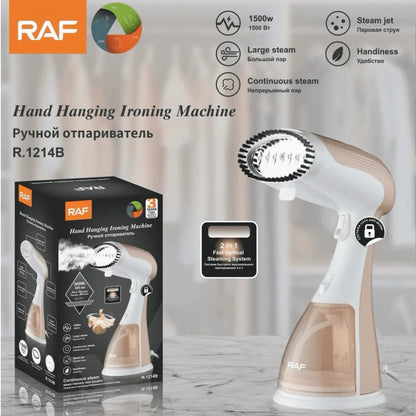 RAF Hand Hanging Ironing Machine 2 In 1 Garment Steamer 300ML R-1214P